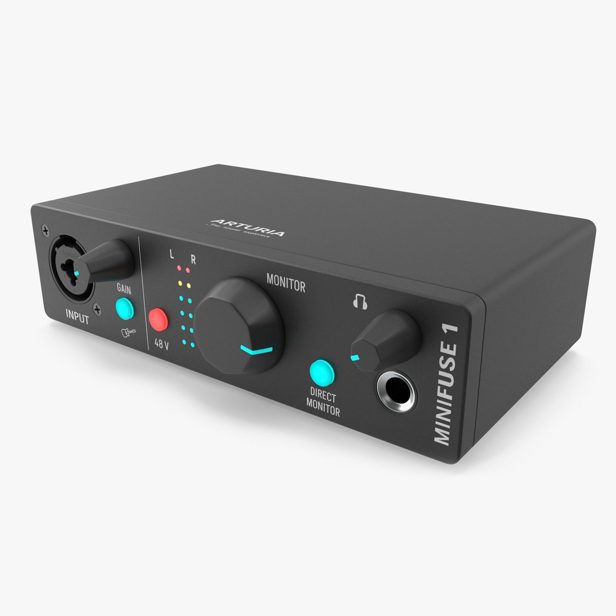 Arturia MiniFuse 1 Interface Audio USB Noir 3d model