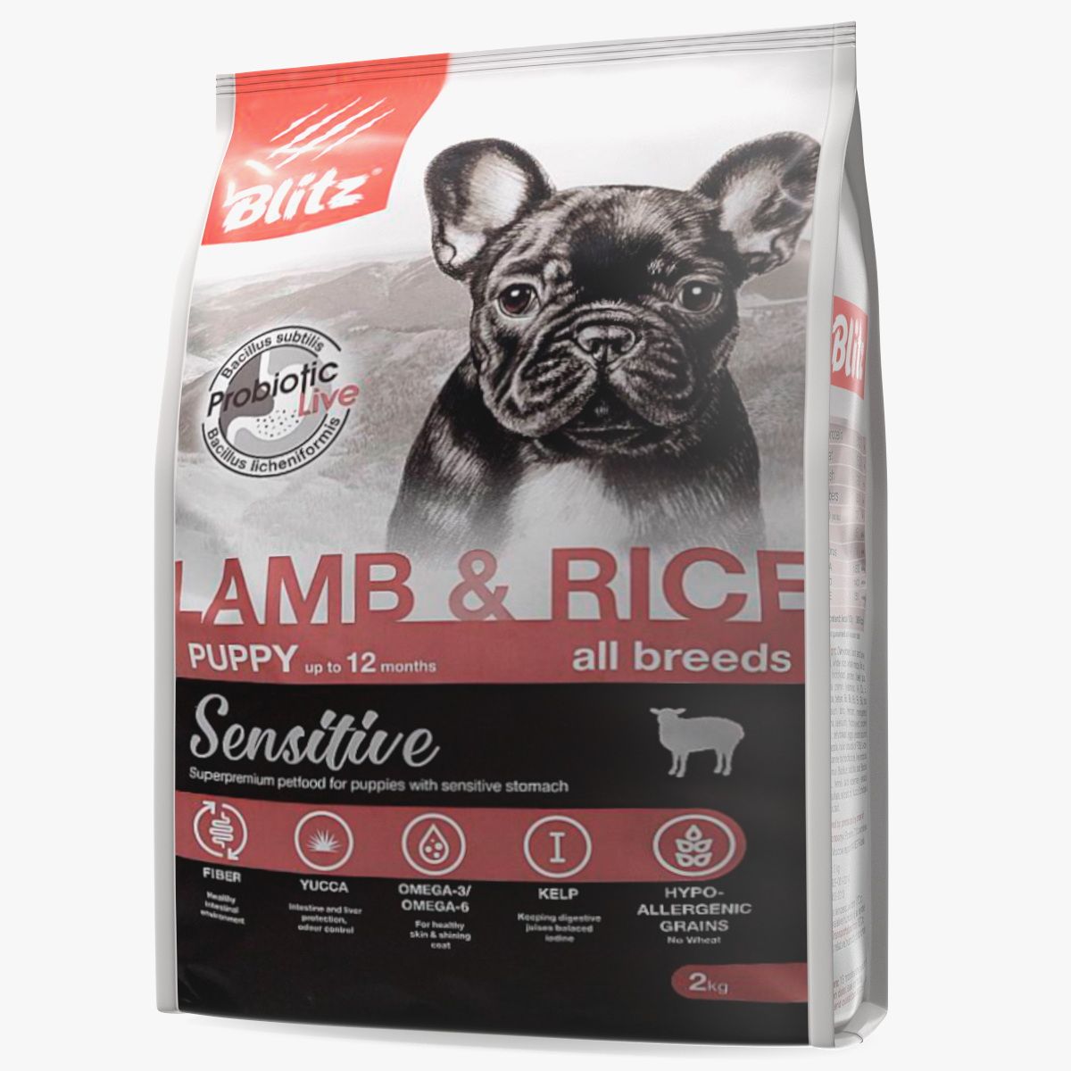 Nourriture pour chiots Blitz Agneau et Riz 2 kg 3d model