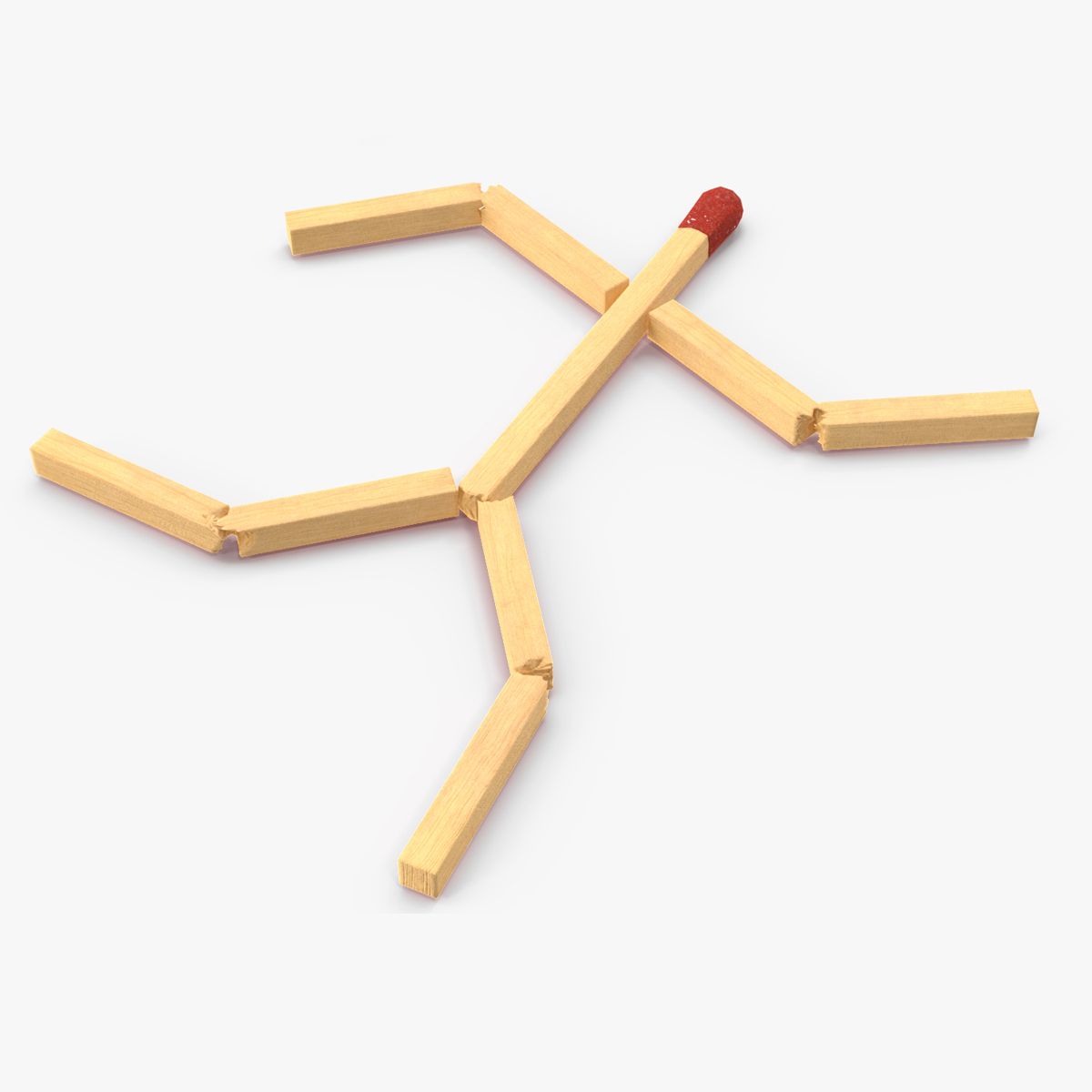 Matchstick Man truqué pour Maya 3d model