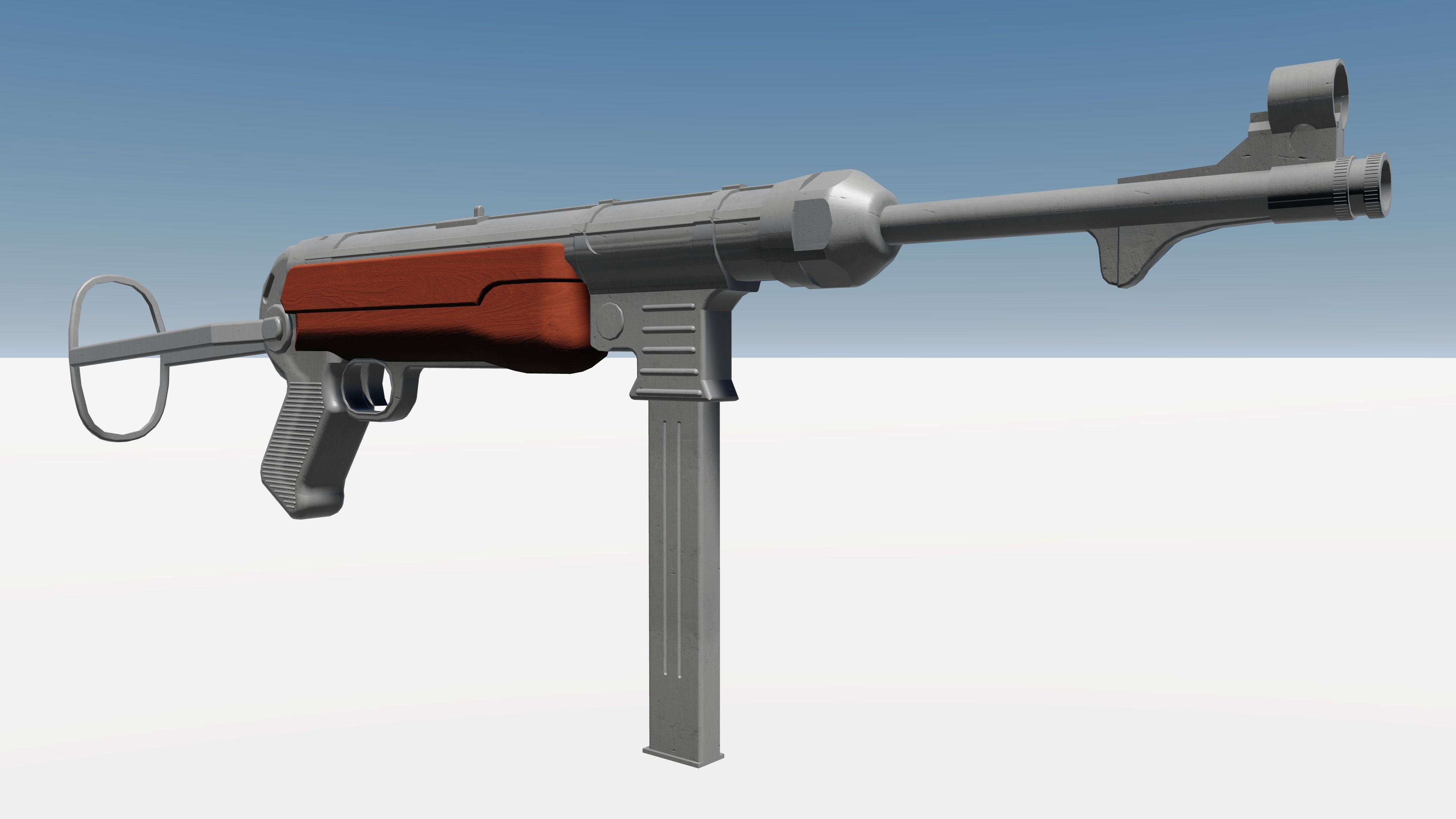 Subfusil Mp40 modelo 3d