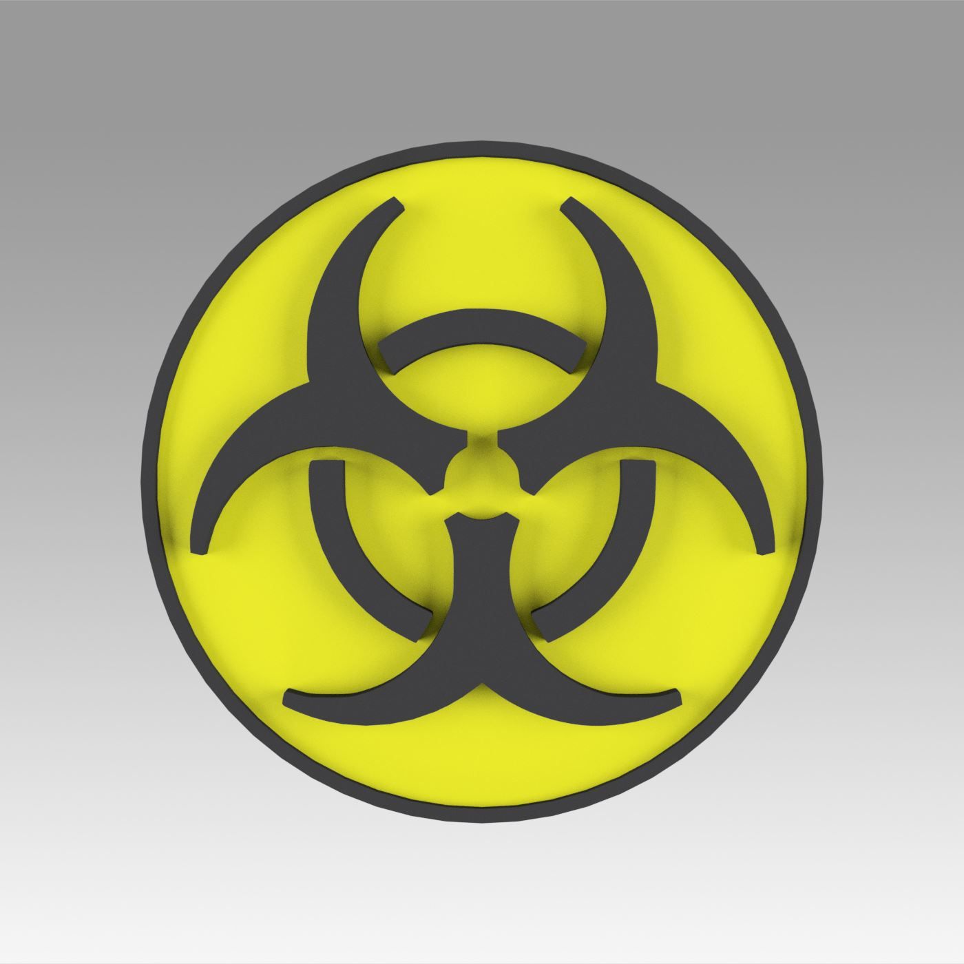 Biohazard symbool tekenen 3d model