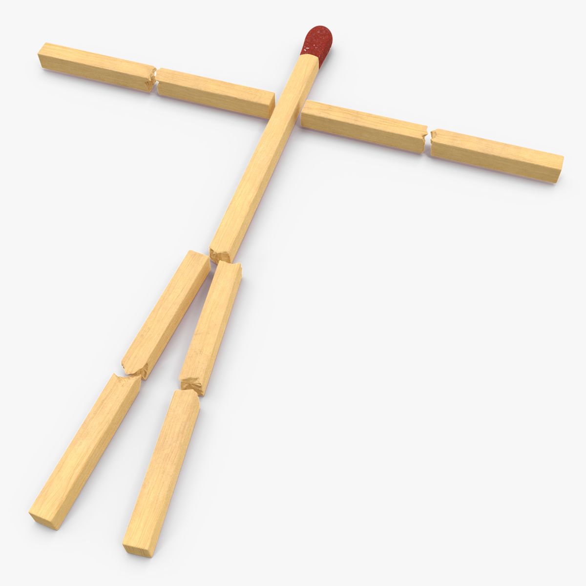 Matchstick Man truqué 3d model