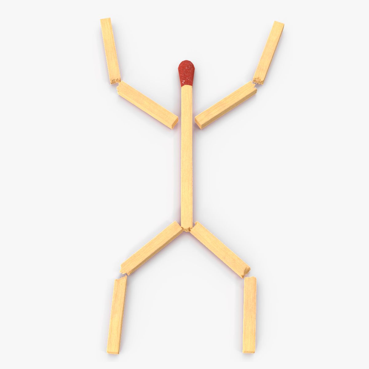 Matchstick Man truqué pour Cinema 4D 3d model