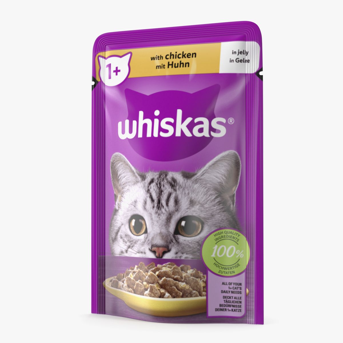 Pochette Whiskas de nourriture humide pour chats 3d model