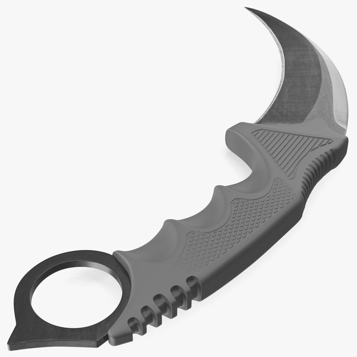 Couteau à griffes Karambit noir 3d model