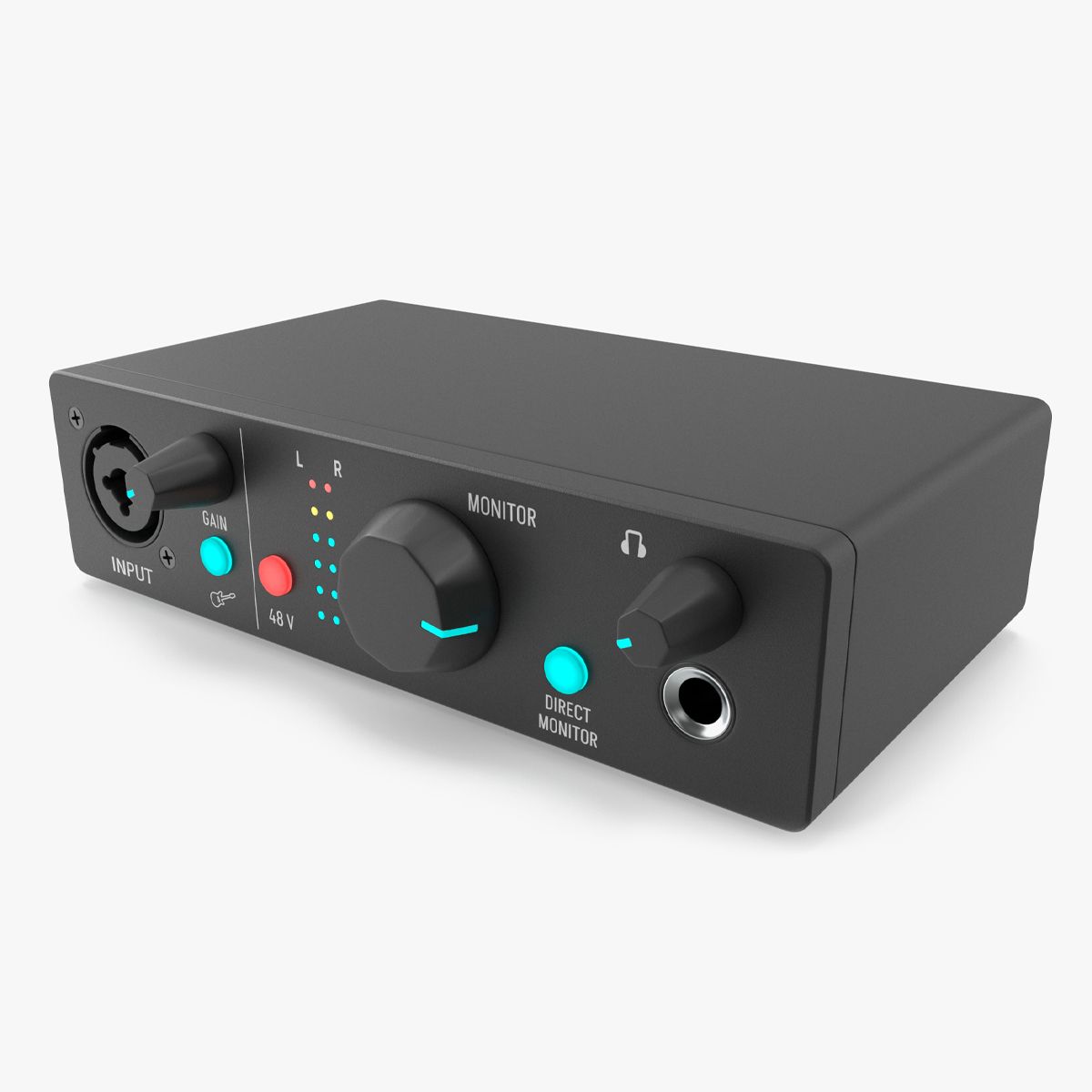 Interface audio USB portable 3d model